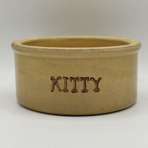 Robinson Ransbottom Heavy Stoneware Bowl Kitty Cat Food Water #201 Ohio Heavy